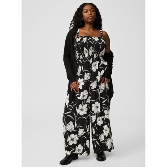 torrid Pants - NWT Torrid A-line Maxi Jumpsuit  (smocked wide leg)